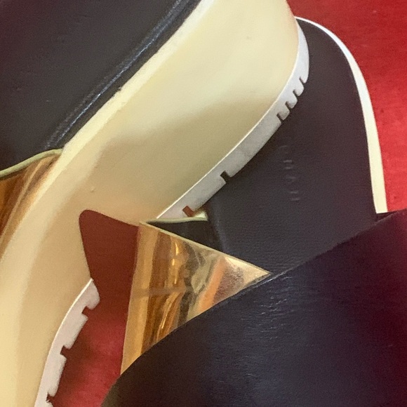 Zara Woman leather platform sandals rubberized finish and rubber treads S-71/2 - Picture 4 of 7